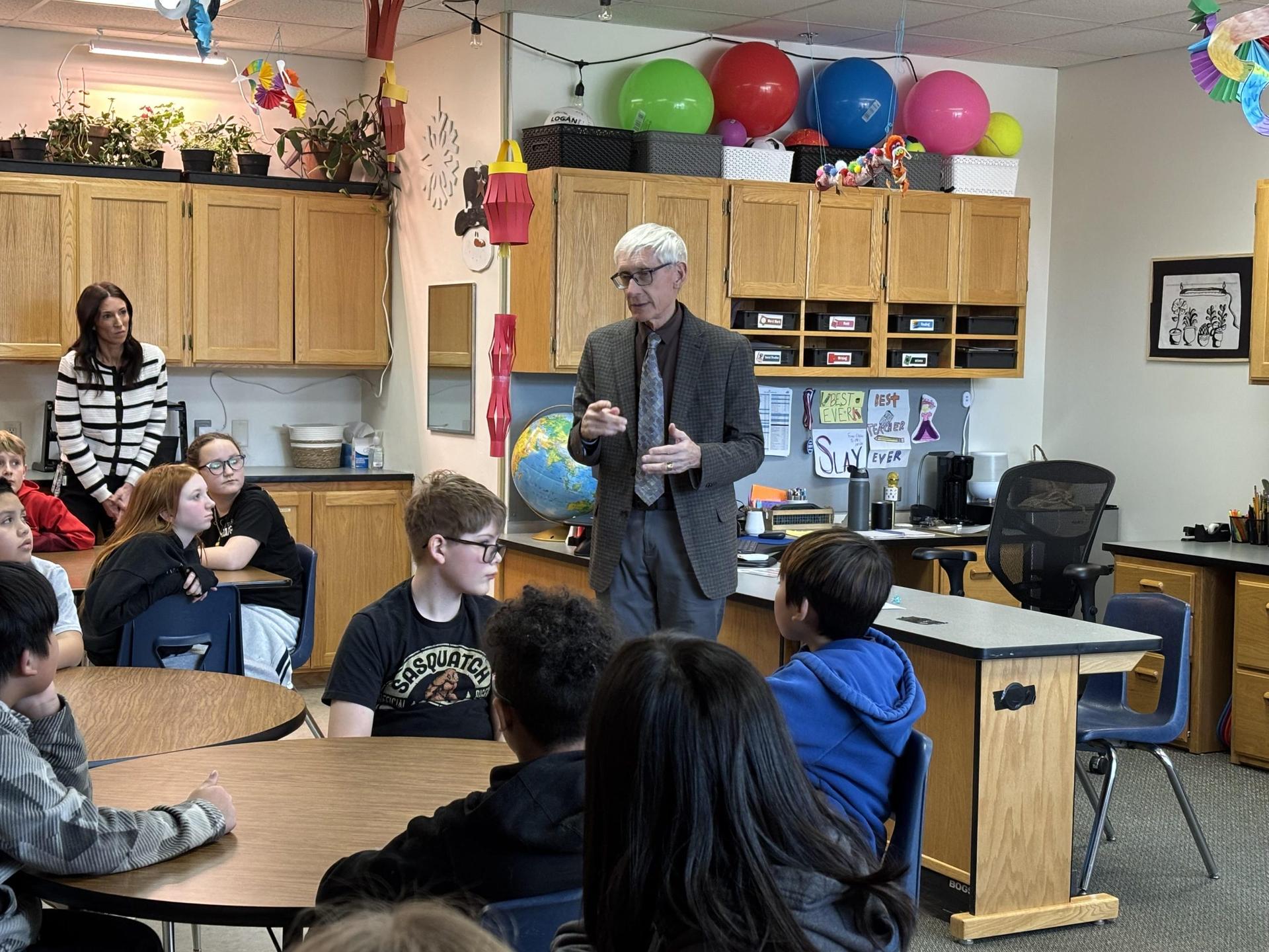 Eau Claire School Hosts Governor Evers After Budget Proposal