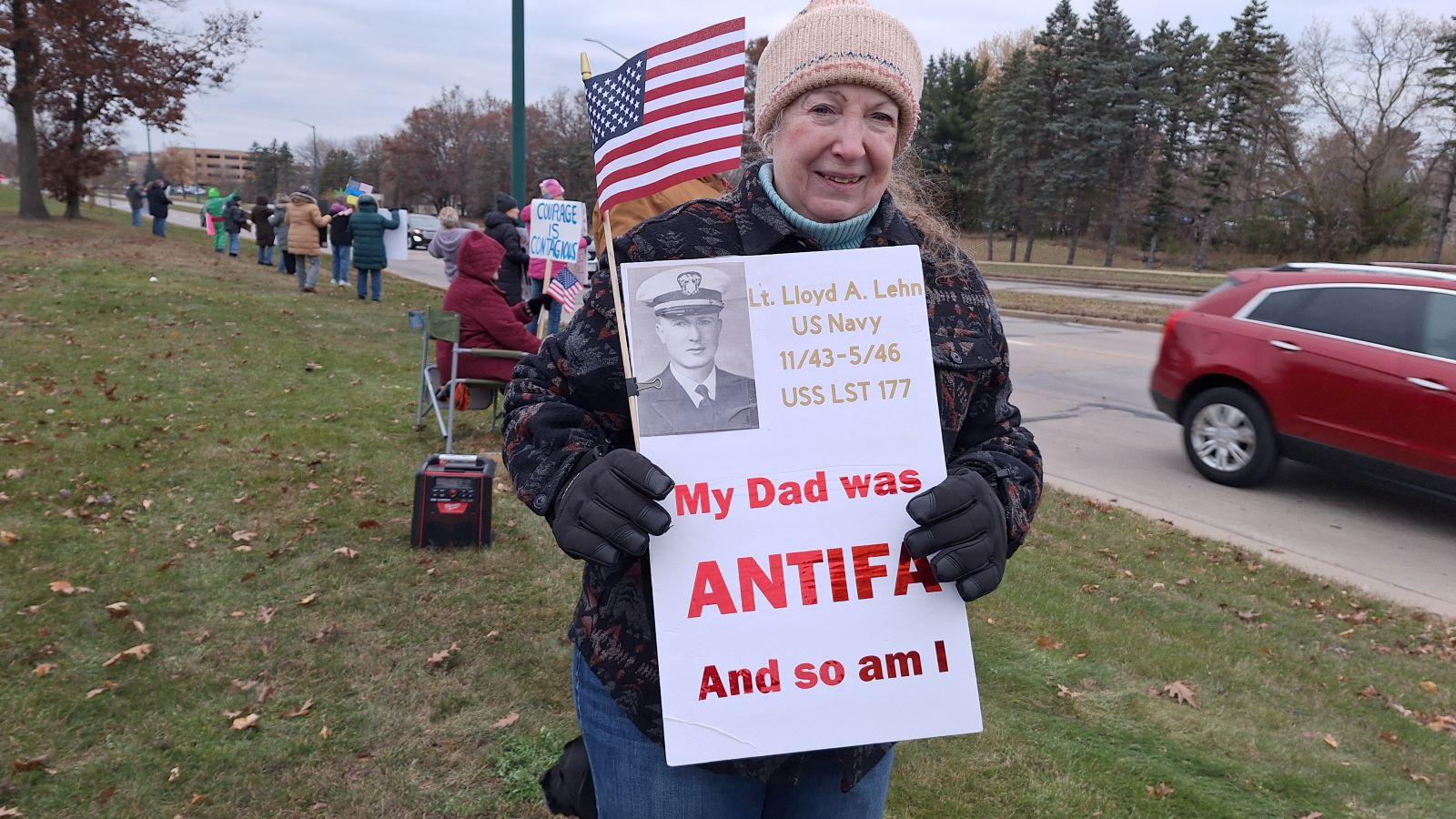 On a day honoring them, veterans protest